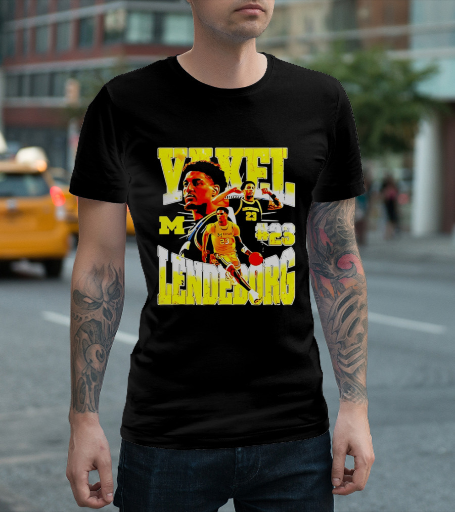 Yaxel Lendeborg #23 Michigan Wolverines Basketball M Player T-Shirt