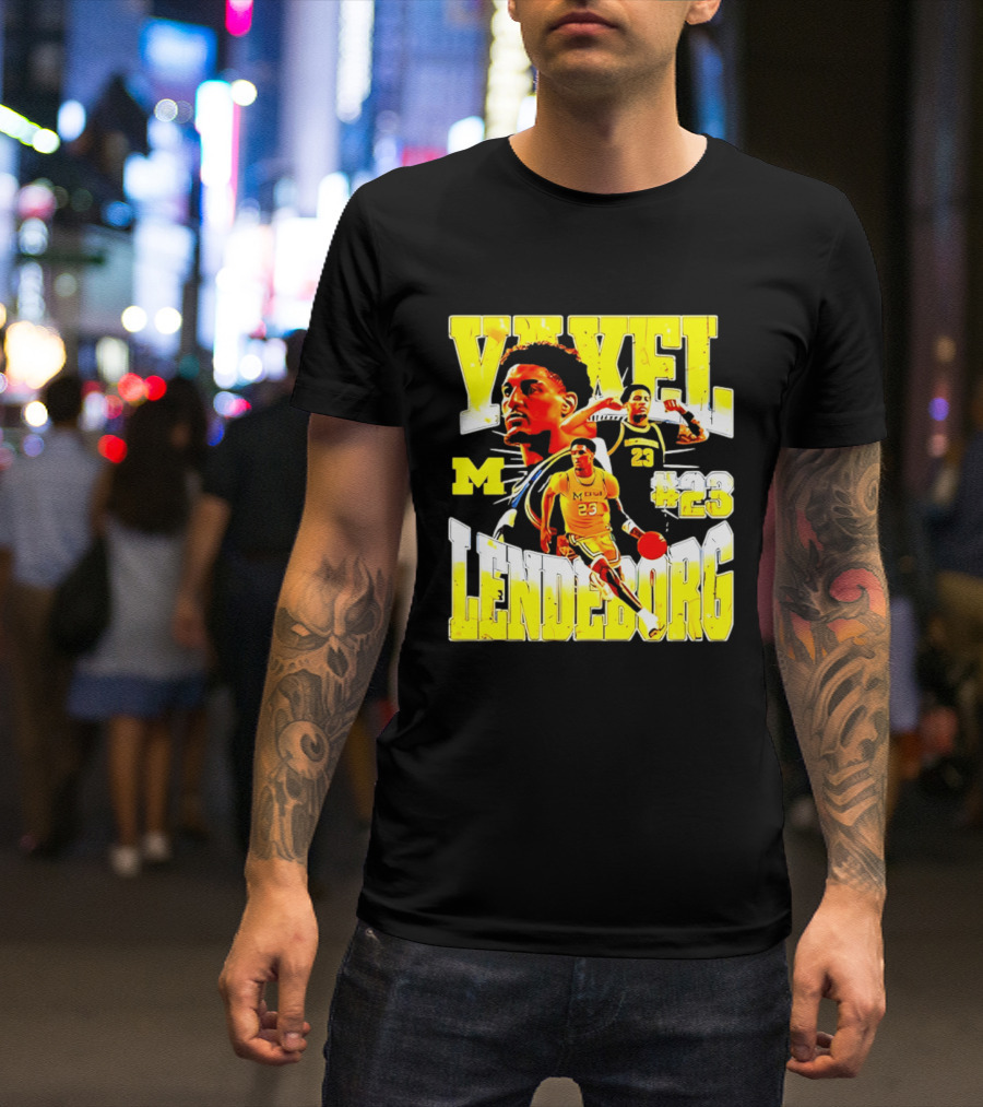 Yaxel Lendeborg #23 Michigan Wolverines Basketball M Player T-Shirt