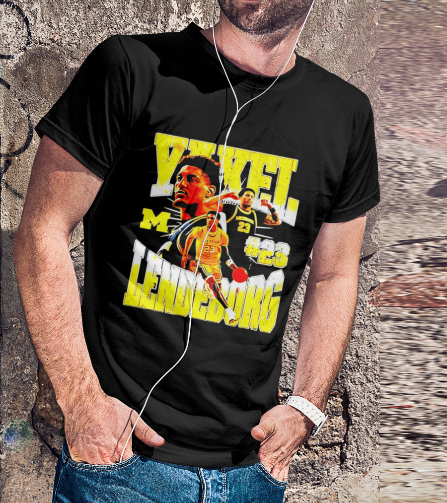 Yaxel Lendeborg #23 Michigan Wolverines Basketball M Player T-Shirt