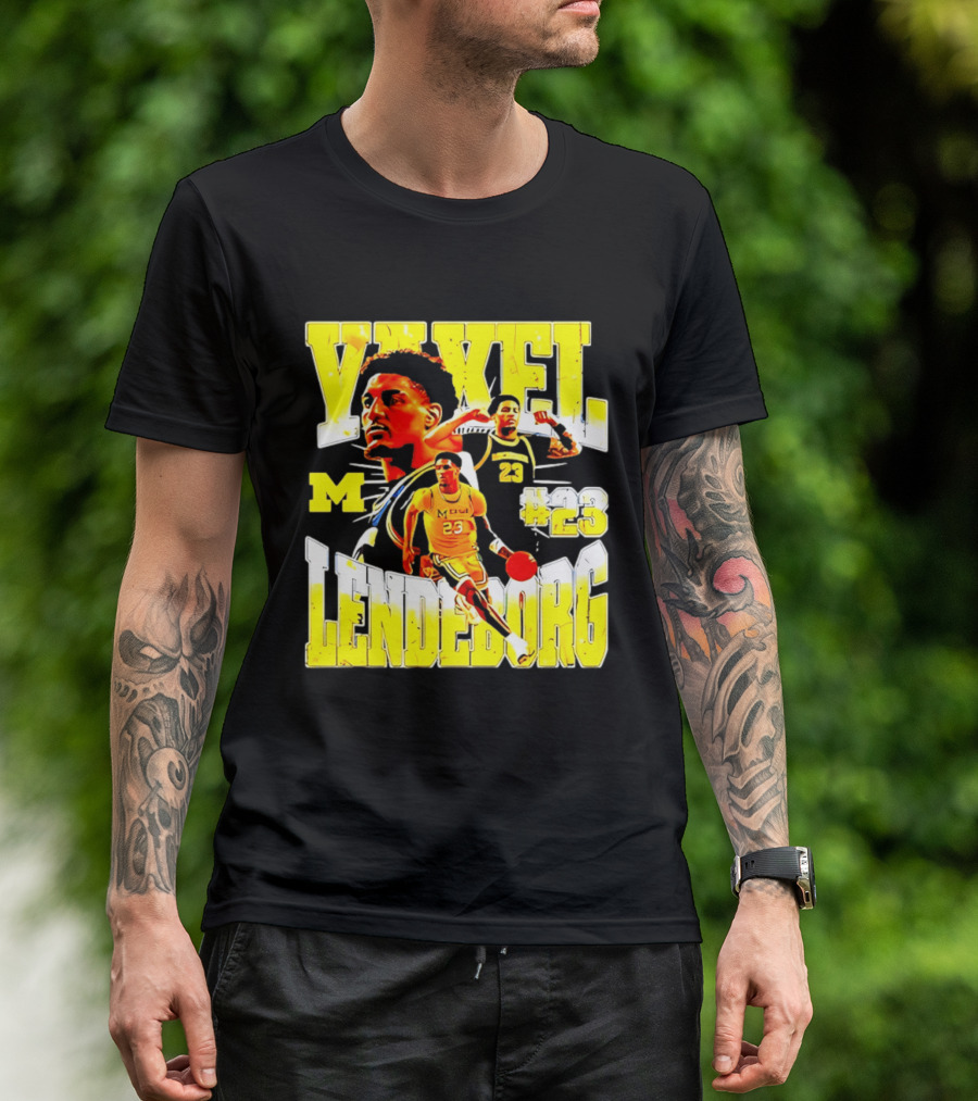 Yaxel Lendeborg #23 Michigan Wolverines Basketball M Player T-Shirt