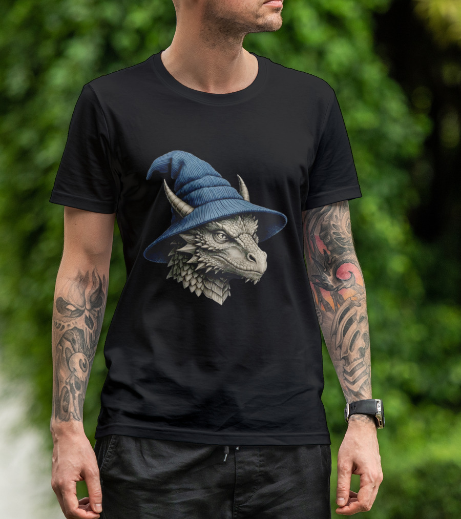 Beanie Dragon Wizard Hat Fantasy Creature T-Shirt
