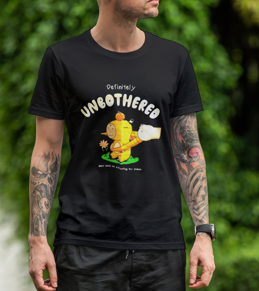 Capybara Definitely Unbothered Don't Mind Me Protecting My Peace T-Shirt