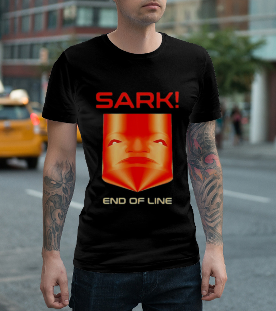 Sark End Of Line Retro Gaming Villain Face T-Shirt