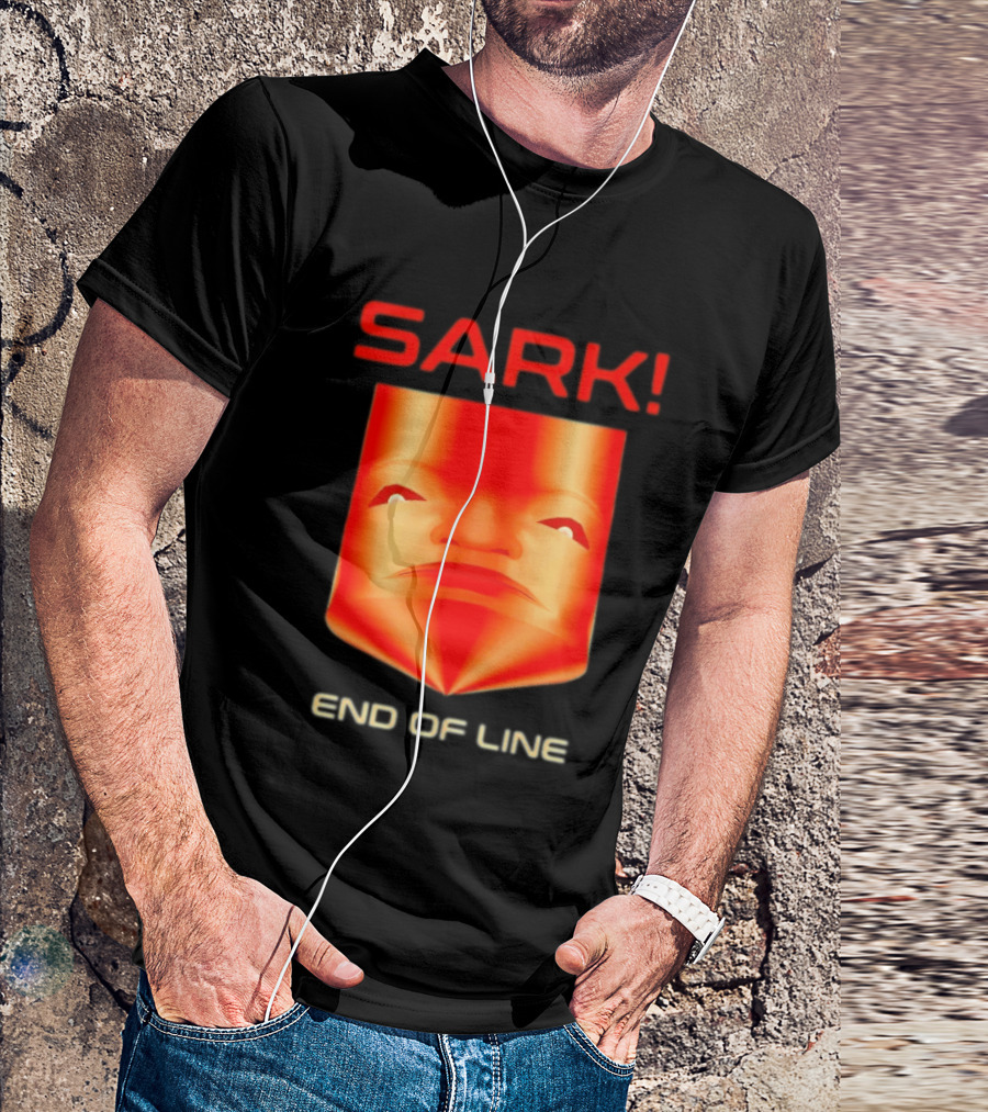 Sark End Of Line Retro Gaming Villain Face T-Shirt