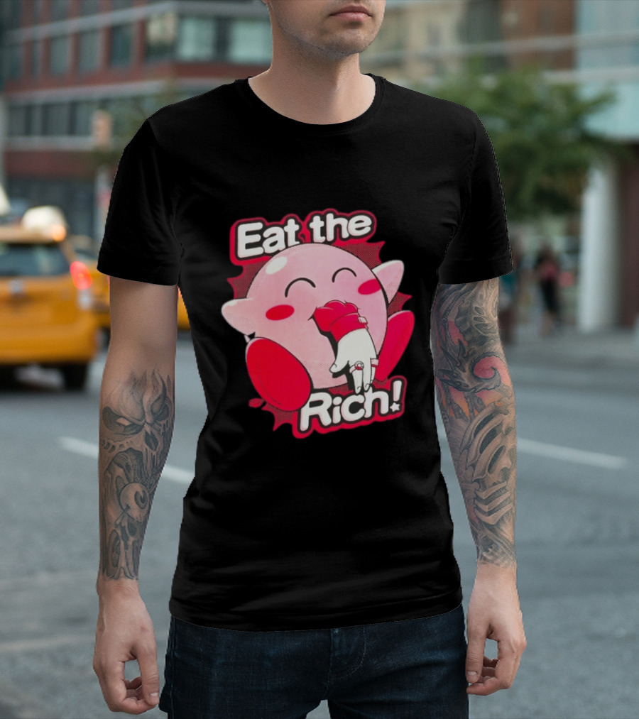 Kirby Eat The Rich Meme Video Game Character Trend T-Shirt