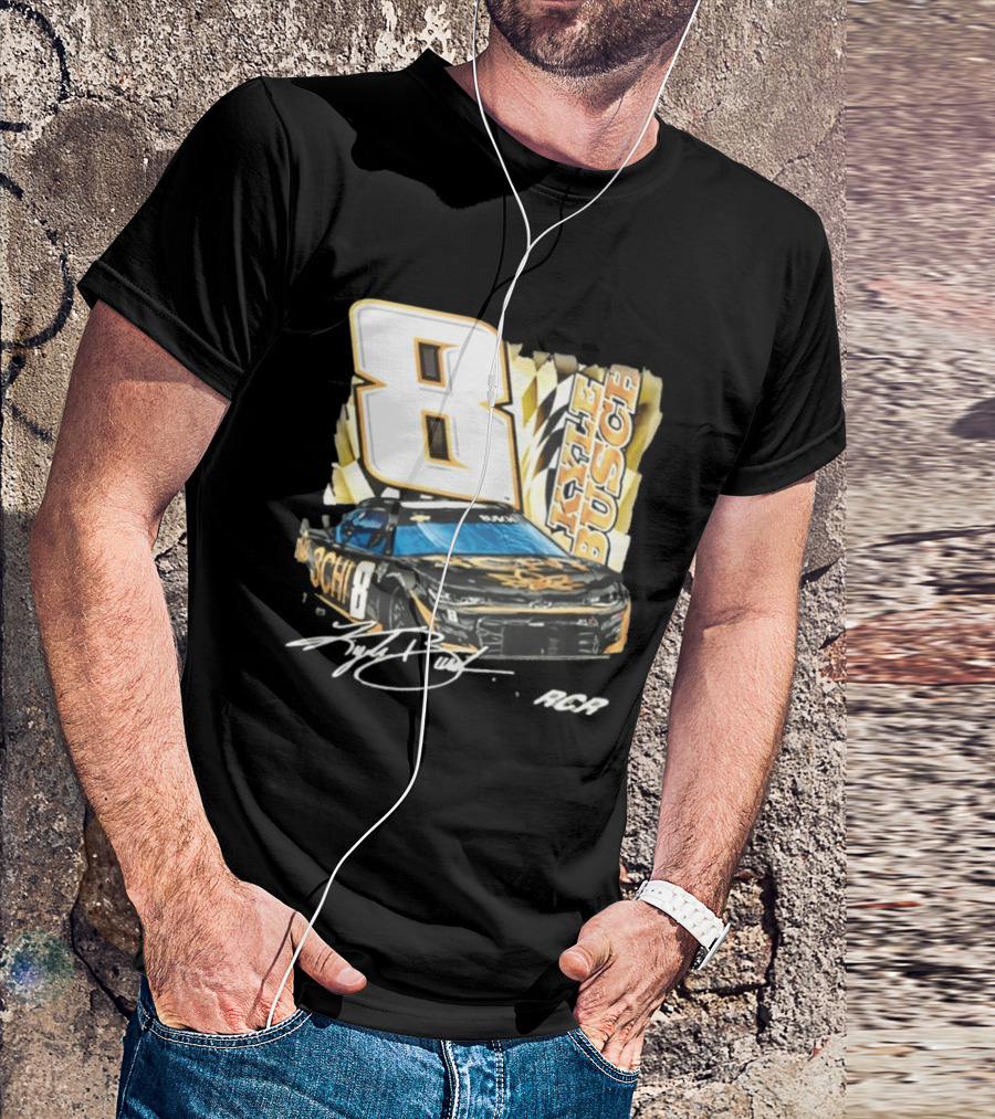 Kyle Busch 8 RCR NASCAR Race Car Signature T-Shirt