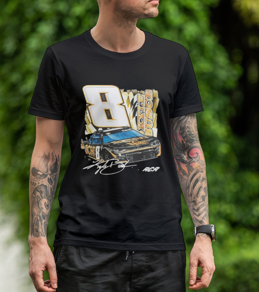 Kyle Busch 8 RCR NASCAR Race Car Signature T-Shirt
