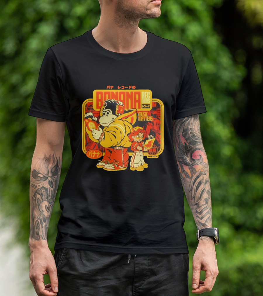 Banana Records Music Matters Retro Style Japanese T-Shirt