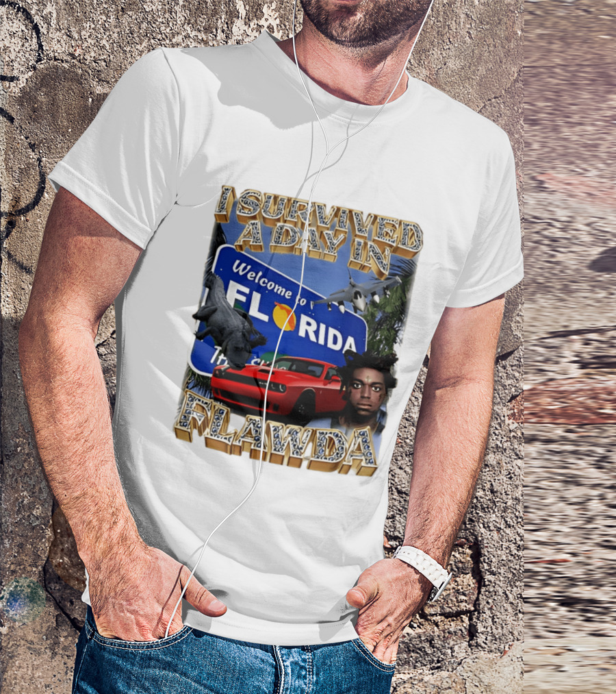 I Survived A Day In Flawda Welcome To Florida Dodge Jet Manatee Adventure T-Shirt