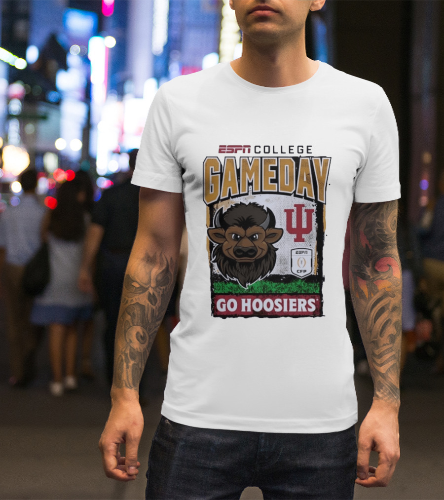 ESPN College Gameday Go Hoosiers IU Buffalo Football T-Shirt