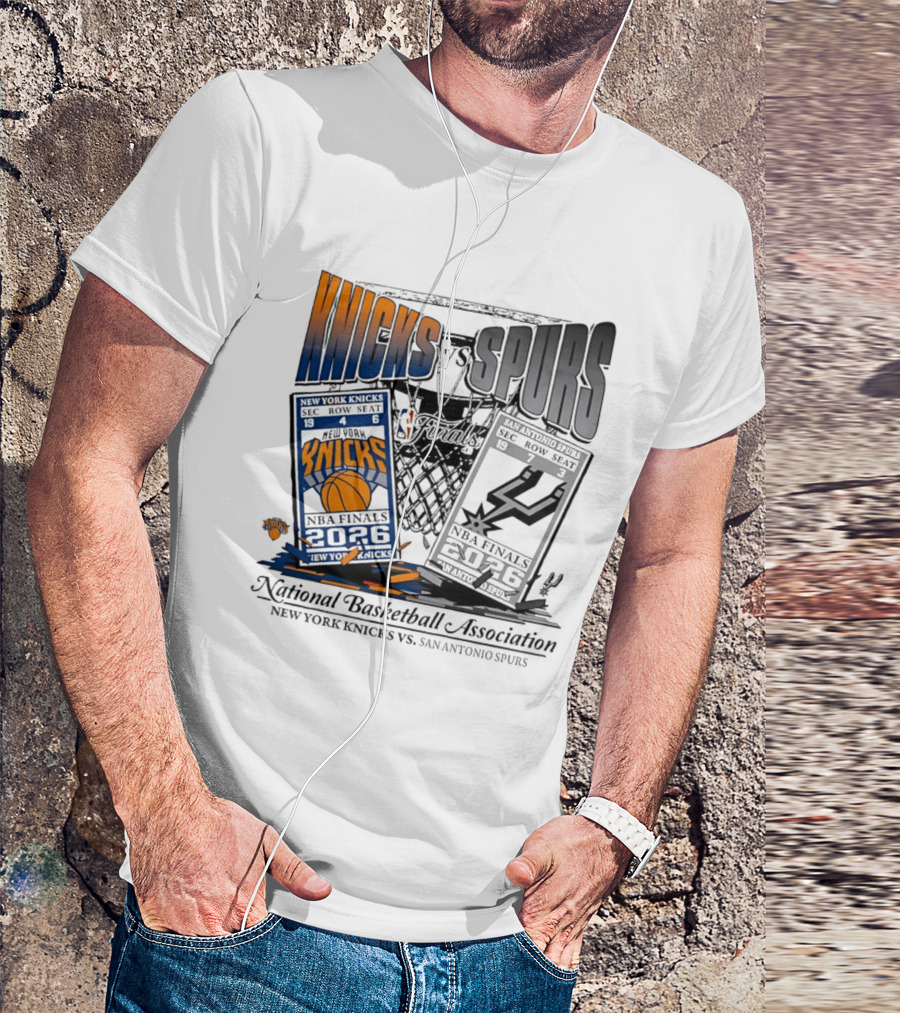 New York Knicks Vs San Antonio Spurs NBA Finals Tickets 2026 National Basketball Association T-Shirt