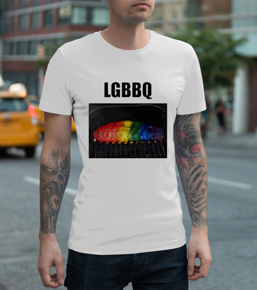 LGBBQ Rainbow Ribs LGBTQ BBQ T-Shirt