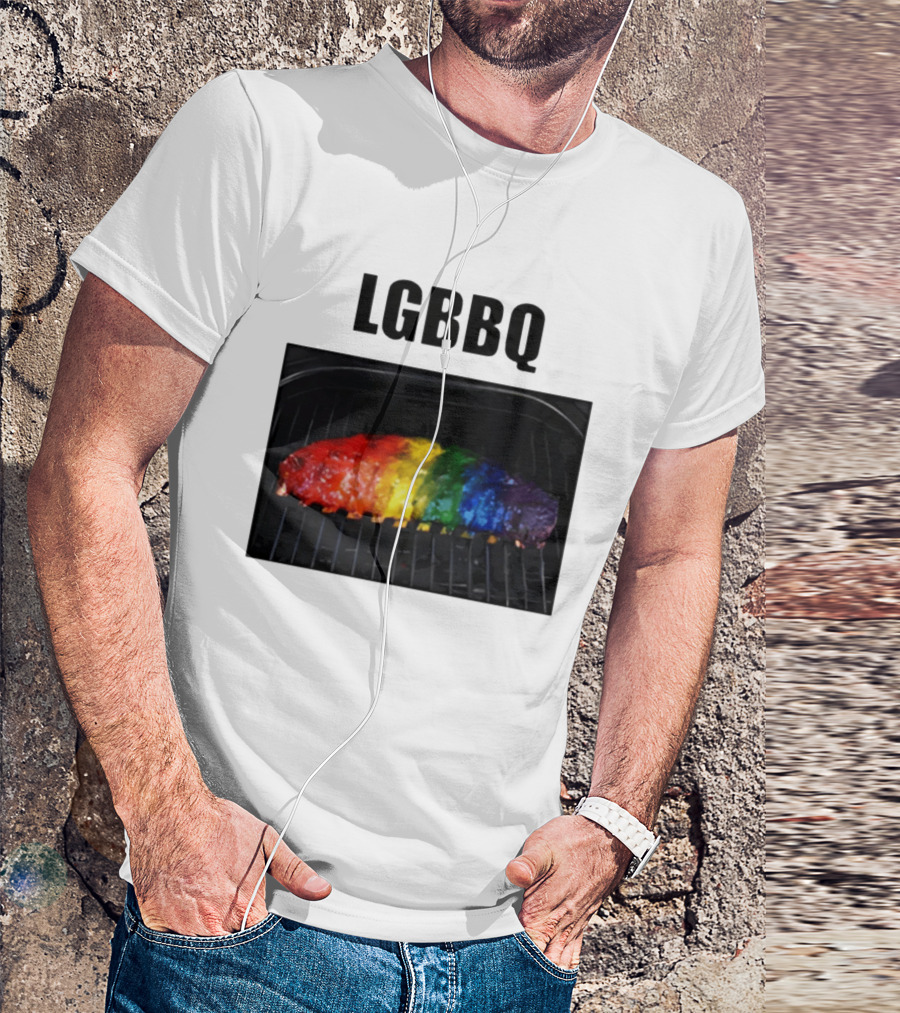 LGBBQ Rainbow Ribs LGBTQ BBQ T-Shirt