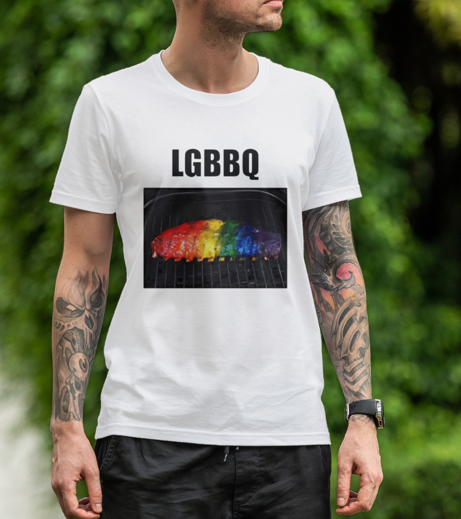 LGBBQ Rainbow Ribs LGBTQ BBQ T-Shirt