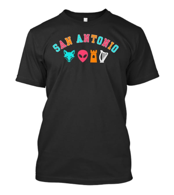San Antonio Fox Alien Castle Harp T-Shirt