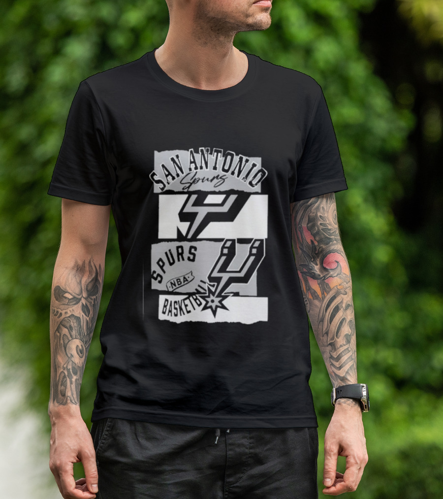 San Antonio Spurs In The Paint Vintage NBA Logoman Edition T-Shirt