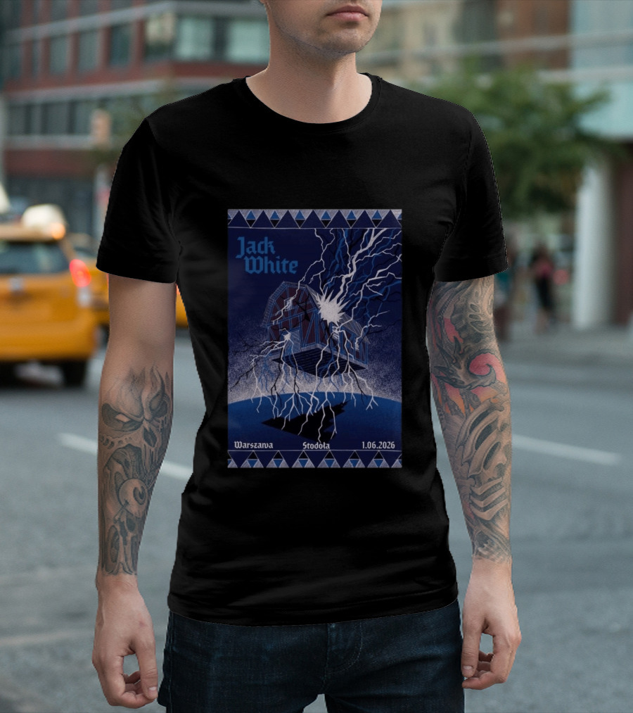 Jack White Warszawa Stodoła 1.06.2026 Lightning Barn T-Shirt