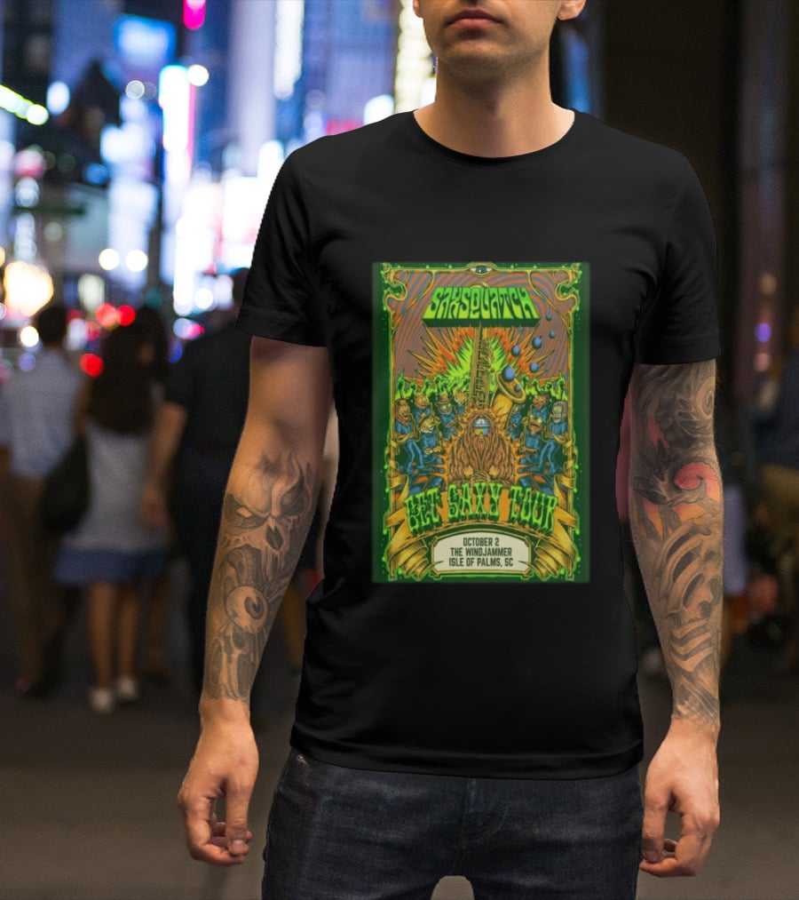 Saxsquatch Get Saxy Tour The Windjammer Isle Of Palms SC October 2 2026 T-Shirt