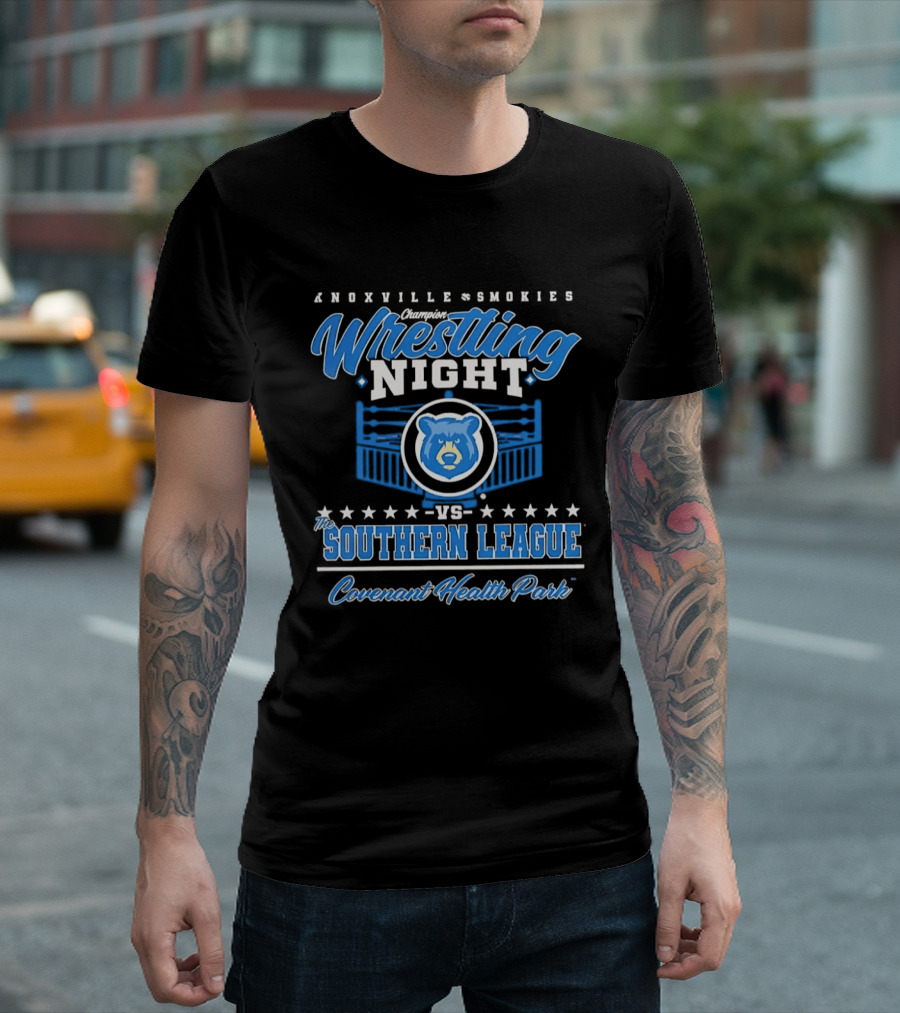 Knoxville Smokies Wrestling Night Vs Southern League Covenant Health Park T-Shirt