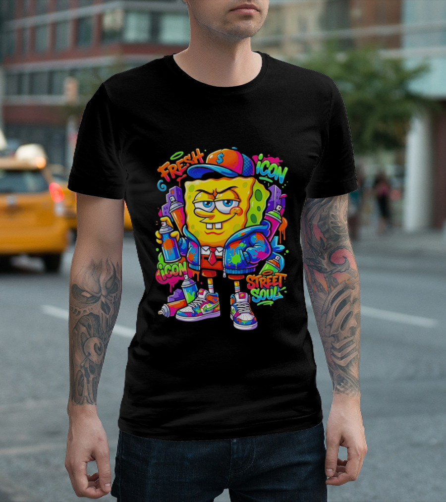 Sponge Bob Square Pants Fresh Icon Street Soul T-Shirt
