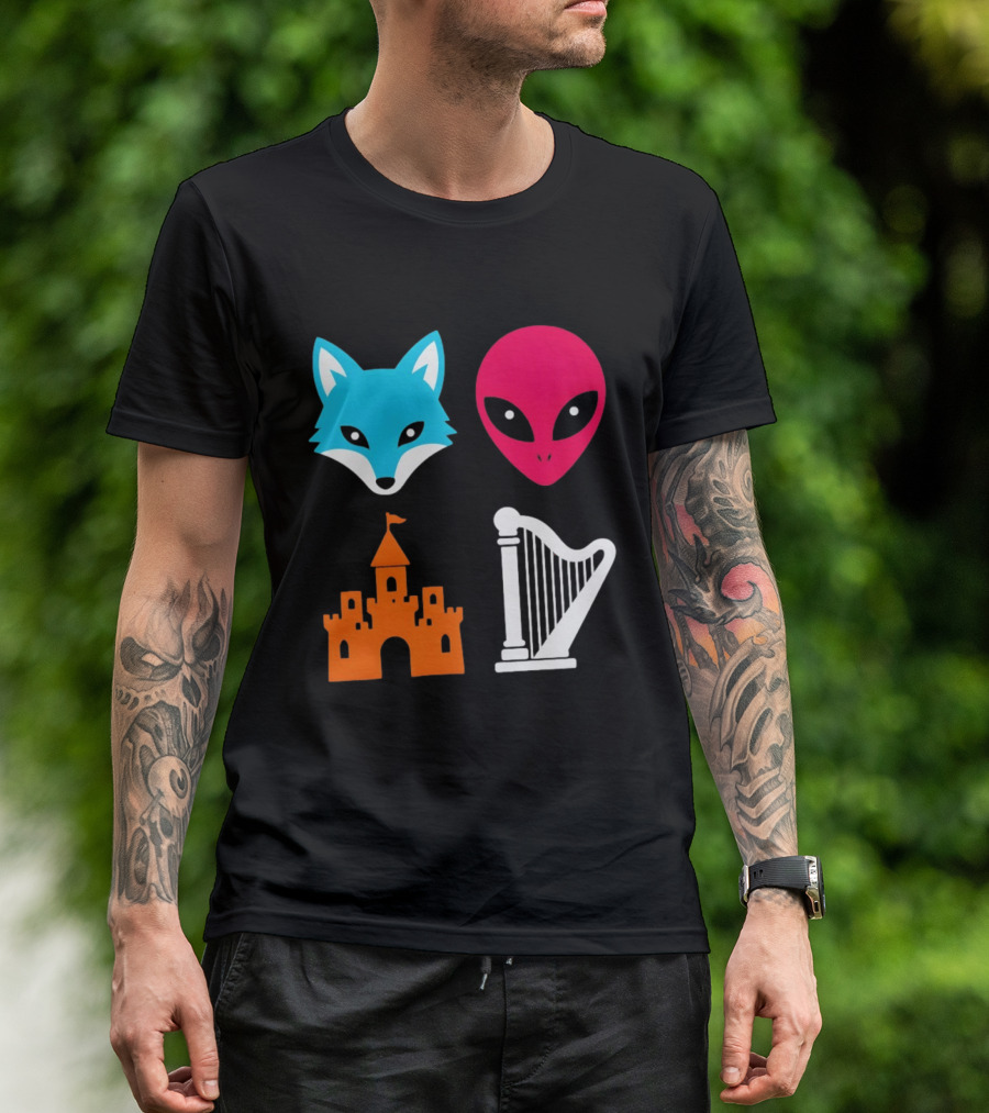 Spurs Fox Alien Castle Harper Basketball Meme T-Shirt