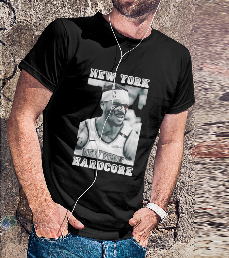 New York Hardcore Josh Hart Bleeding Face NBA Knicks T-Shirt