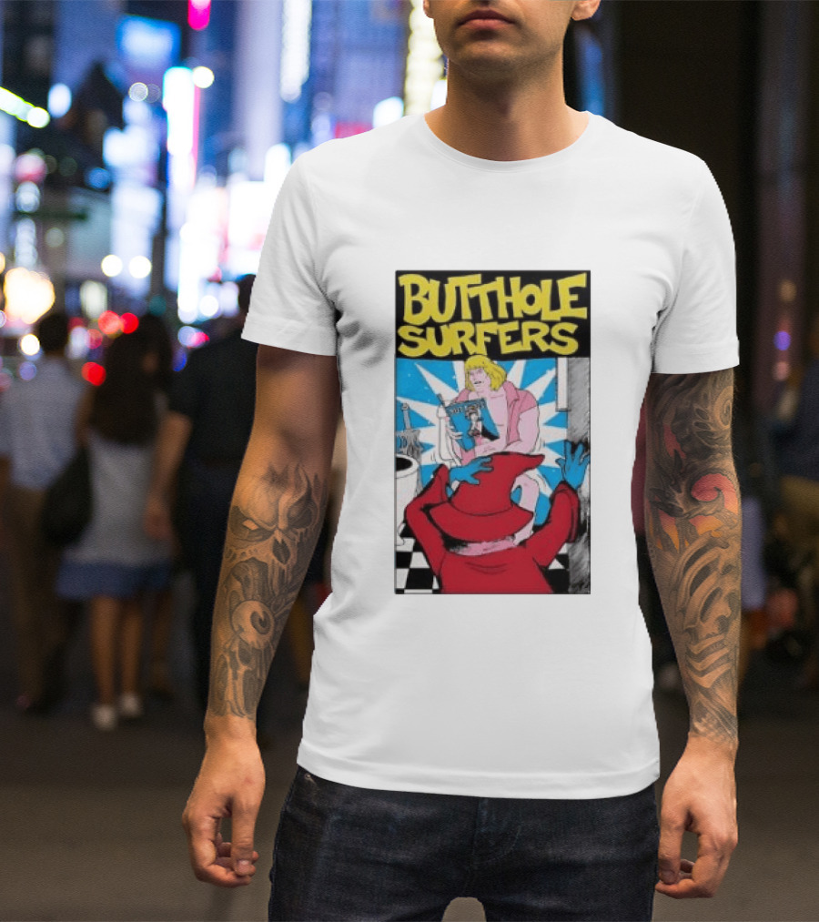 Butthole Surfers Comic Cover With Wizard And Bathroom Scene T-Shirt