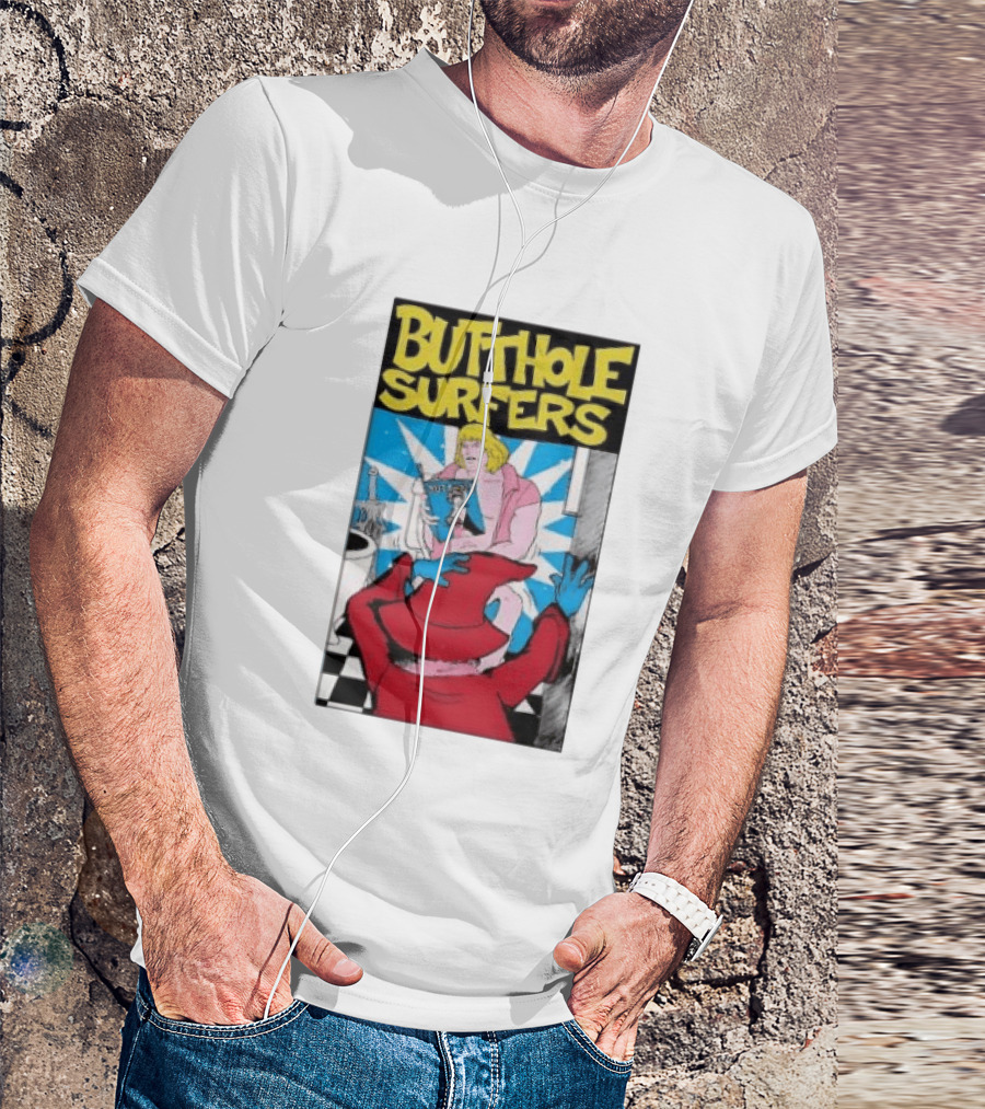 Butthole Surfers Comic Cover With Wizard And Bathroom Scene T-Shirt