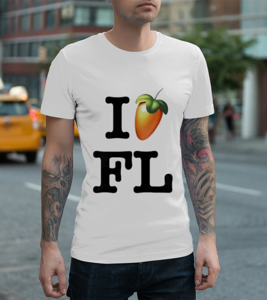 FL Studio I Love FL Logo Fruit T-Shirt