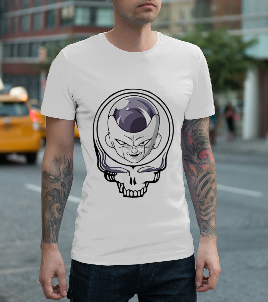 Frieza And Grateful Dead Skull Crossover Fusion T-Shirt