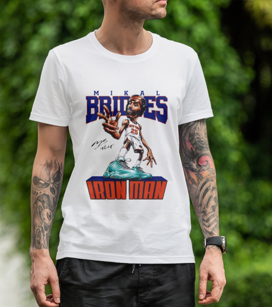 Mikal Bridges Iron Man New York Knicks NBA 2026 T-Shirt