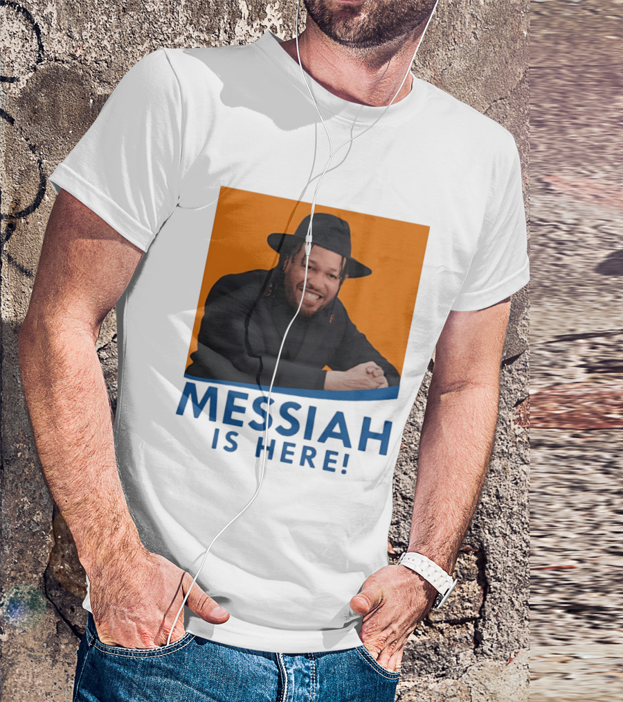 Jalen Brunson Nissim Black New York Knicks Messiah Is Here T-Shirt