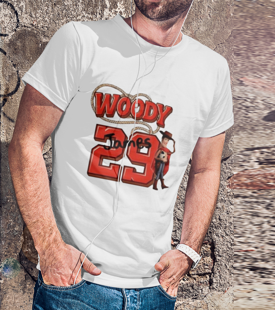 Woody James 29 Toy Story Character Soccer Ball T-Shirt