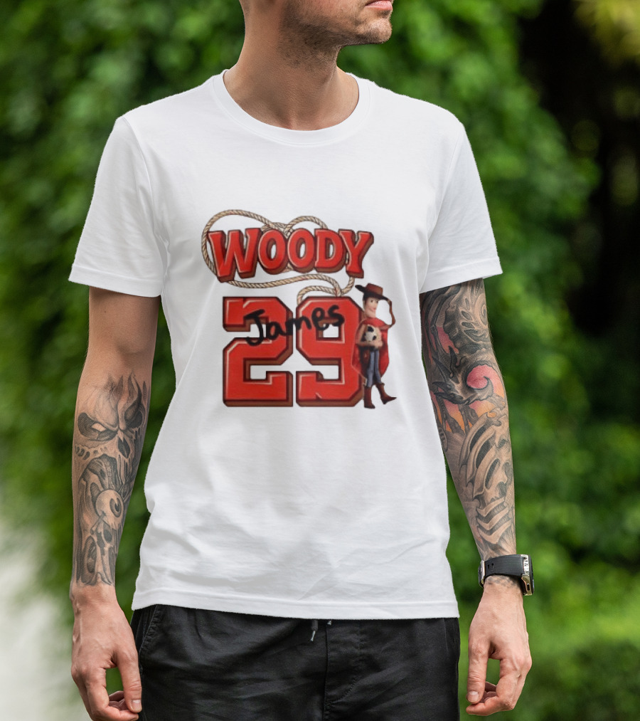 Woody James 29 Toy Story Character Soccer Ball T-Shirt