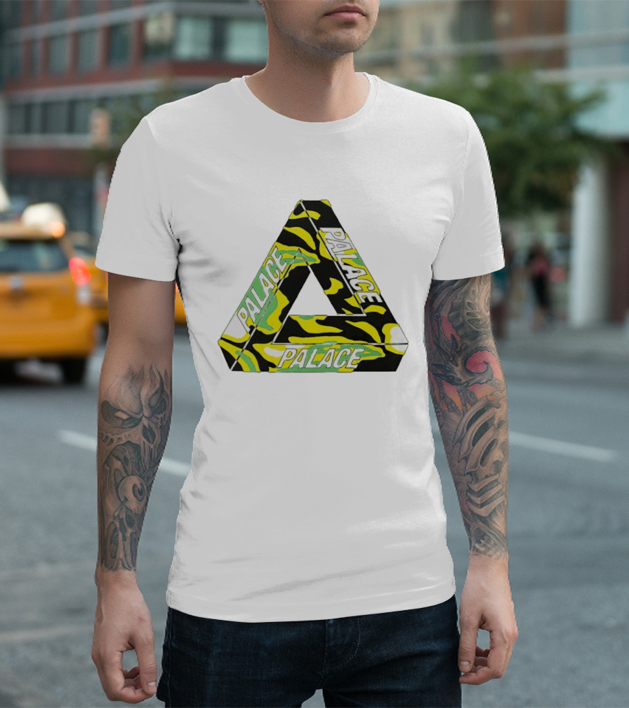 Palace Skateboards Tri Ferg Black Yellow Green Camo T-Shirt