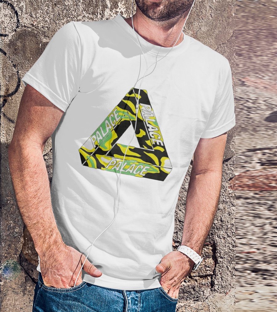 Palace Skateboards Tri Ferg Black Yellow Green Camo T-Shirt