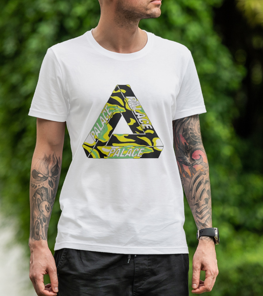 Palace Skateboards Tri Ferg Black Yellow Green Camo T-Shirt