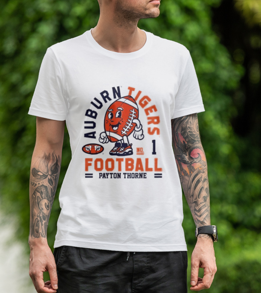 Auburn Tigers Football Payton Thorne Number 1 T-Shirt