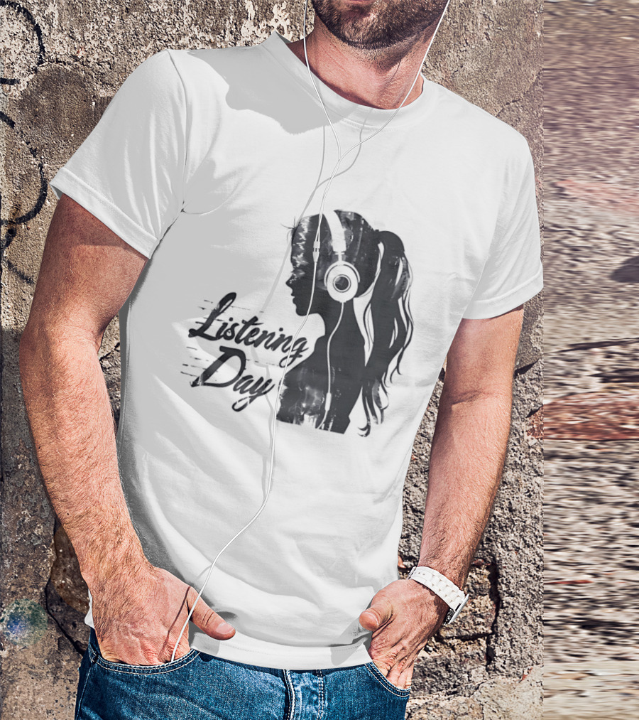Listening Day Headphones Audio Music Concert T-Shirt
