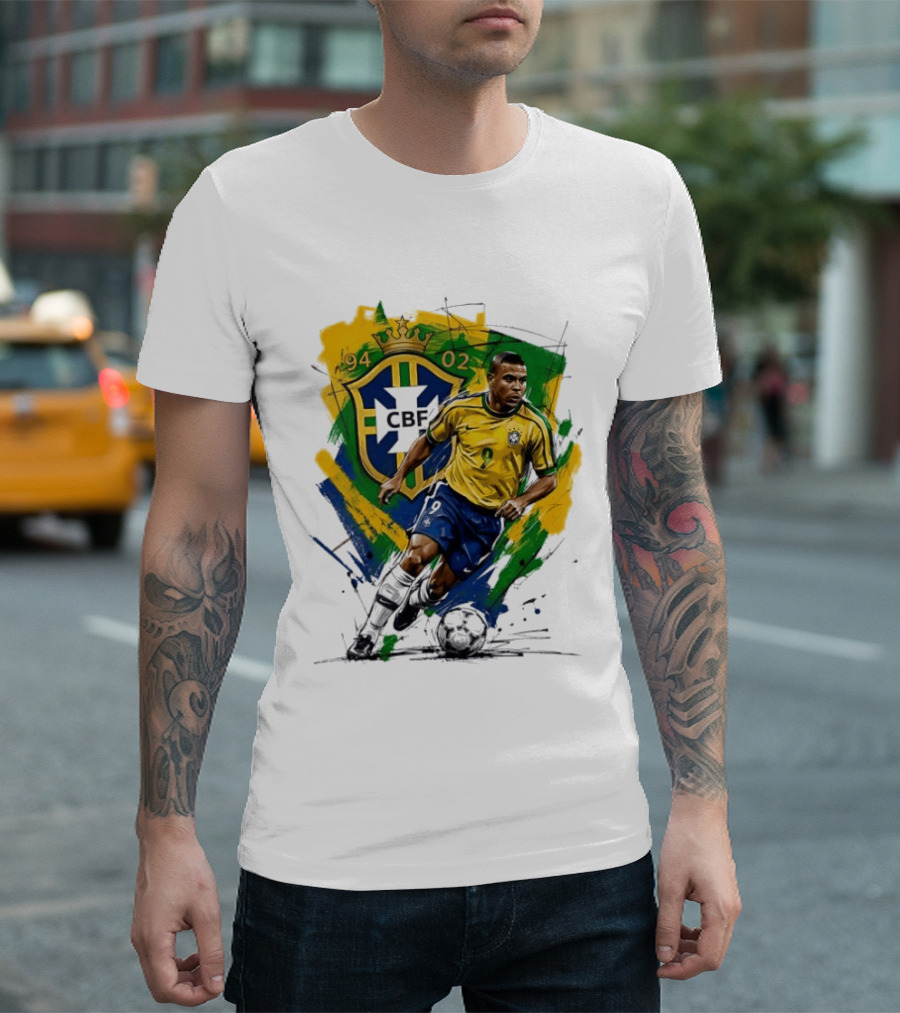 Ronaldo Nazario Brazil 1994 2002 CBF World Cup Legends T-Shirt