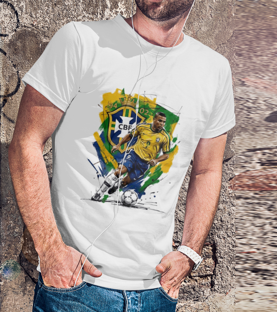 Ronaldo Nazario Brazil 1994 2002 CBF World Cup Legends T-Shirt