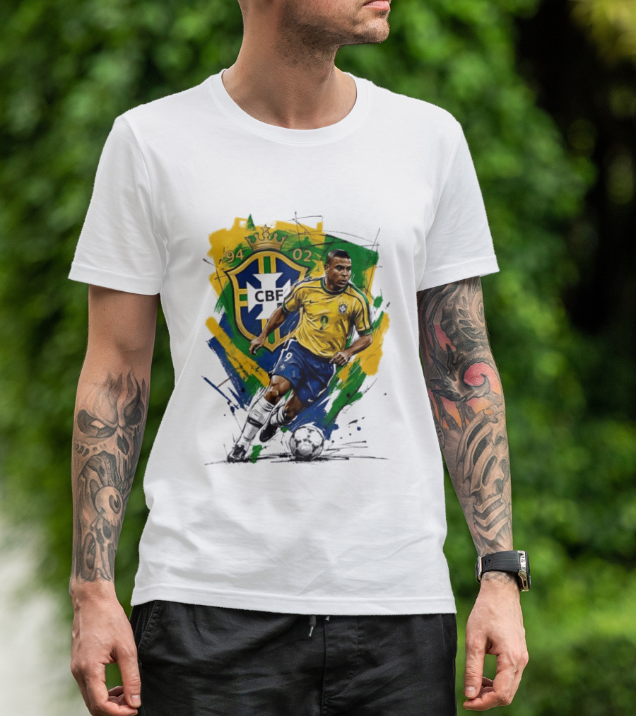 Ronaldo Nazario Brazil 1994 2002 CBF World Cup Legends T-Shirt