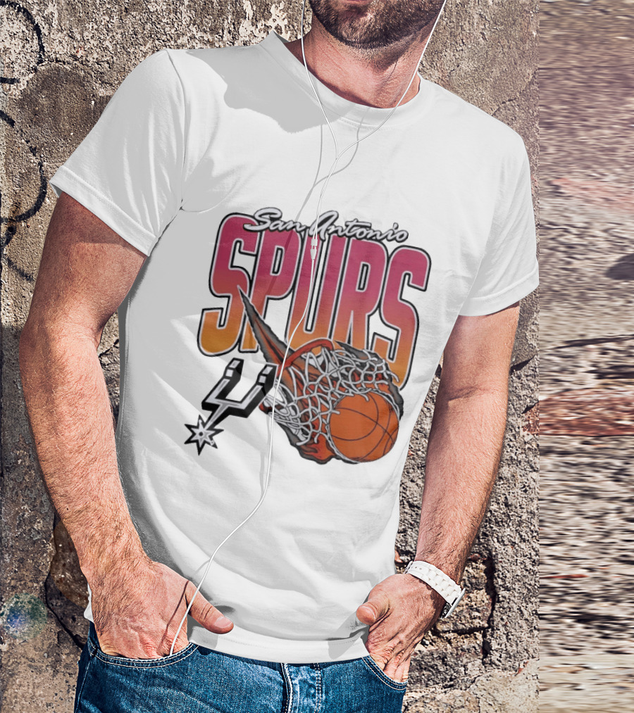 San Antonio Spurs Teal Basketball Explosion T-Shirt