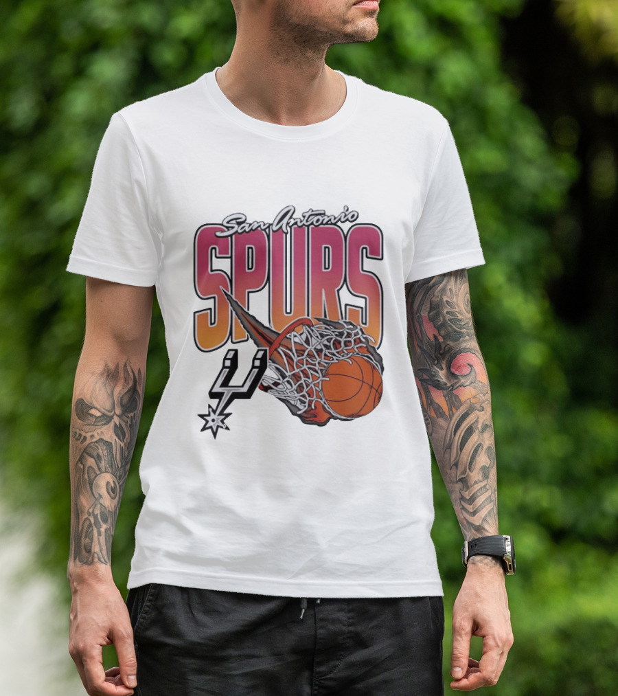 San Antonio Spurs Teal Basketball Explosion T-Shirt