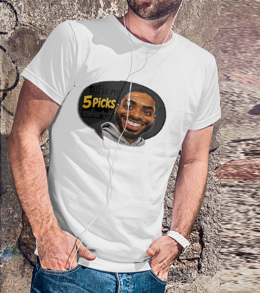 These My 5 Picks Mikal Bridges Caricature T-Shirt