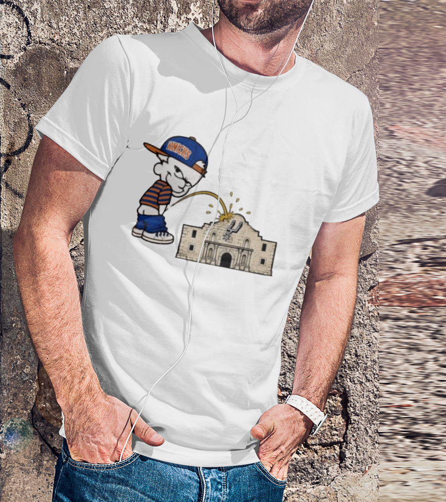 New York Knicks Pissing On San Antonio Spurs The Alamo NBA Rivalry T-Shirt