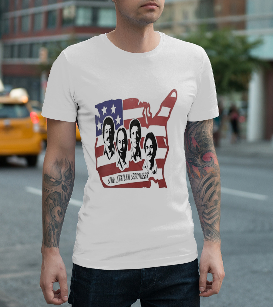 The Statler Brothers USA Map American Flag Country Music Band T-Shirt