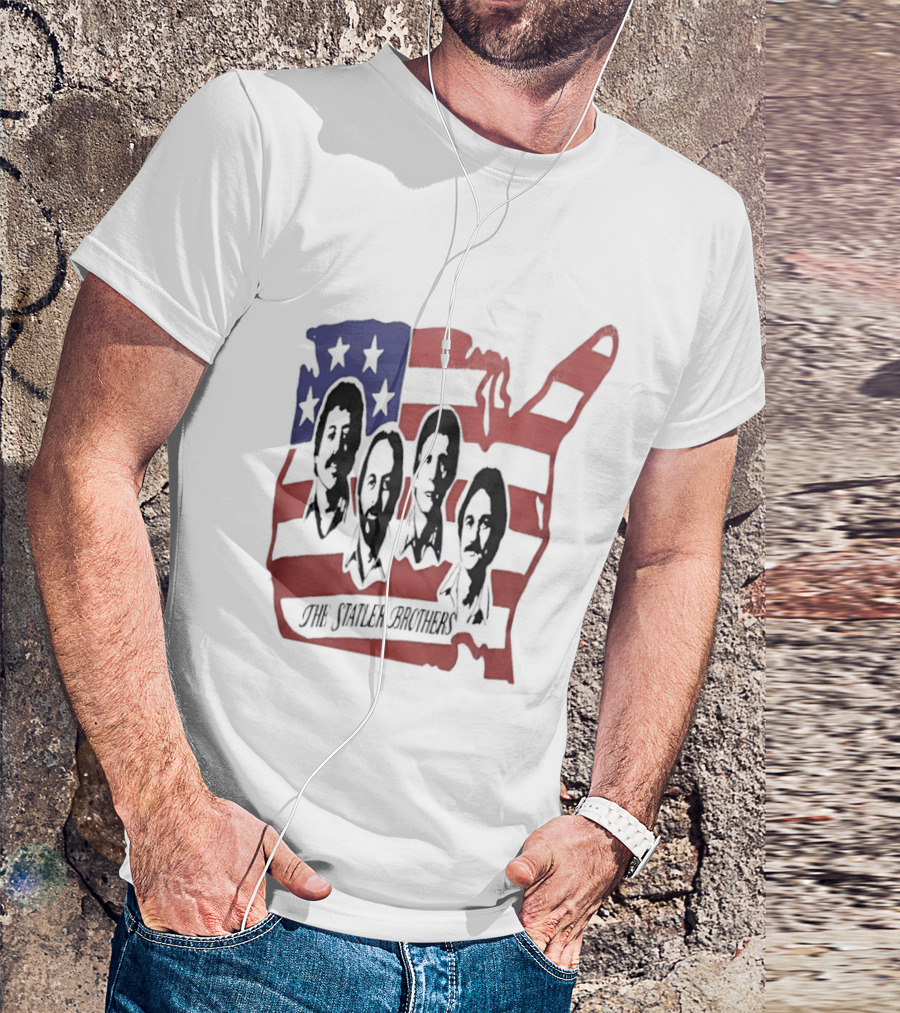 The Statler Brothers USA Map American Flag Country Music Band T-Shirt