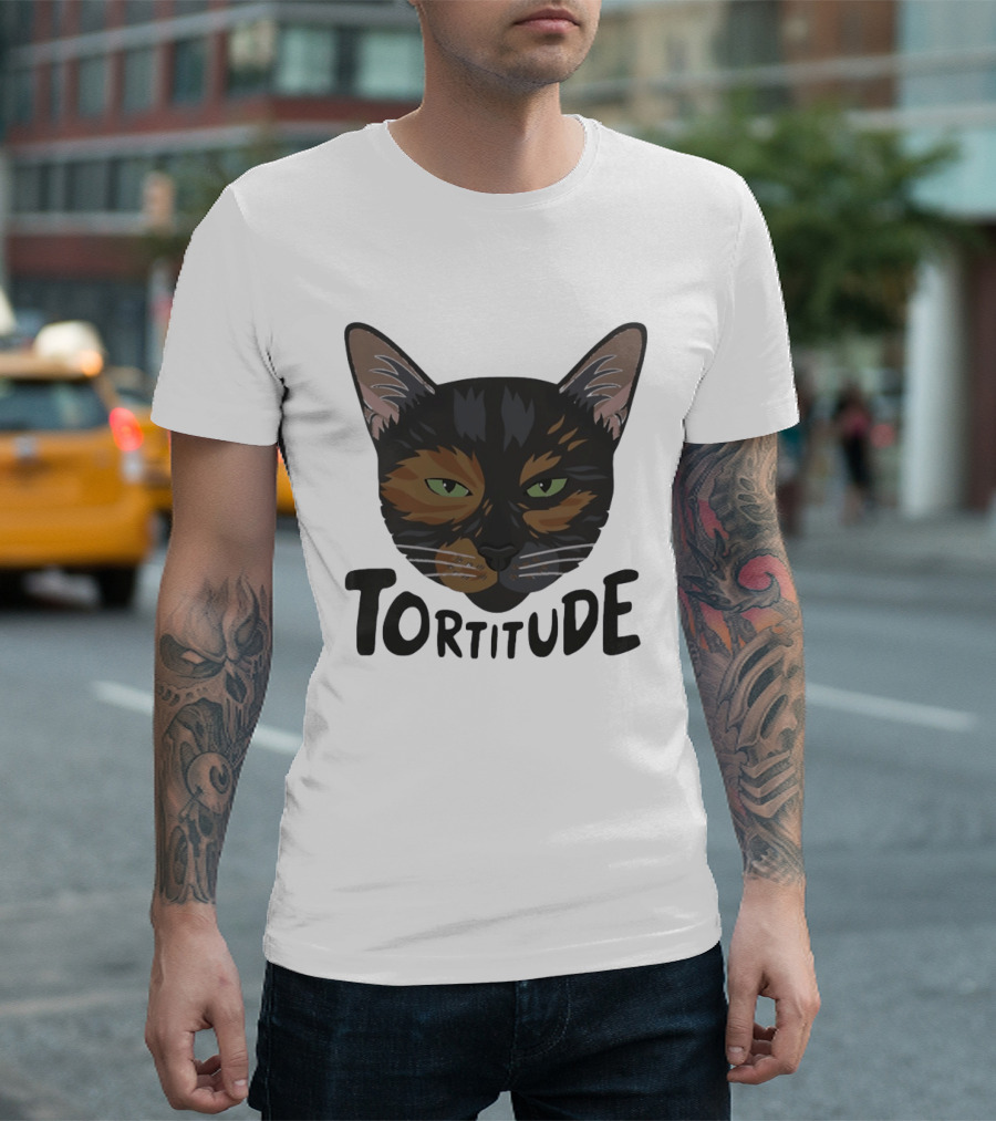 Tortitude Tortoiseshell Cat Face Animal Pet Lover T-Shirt
