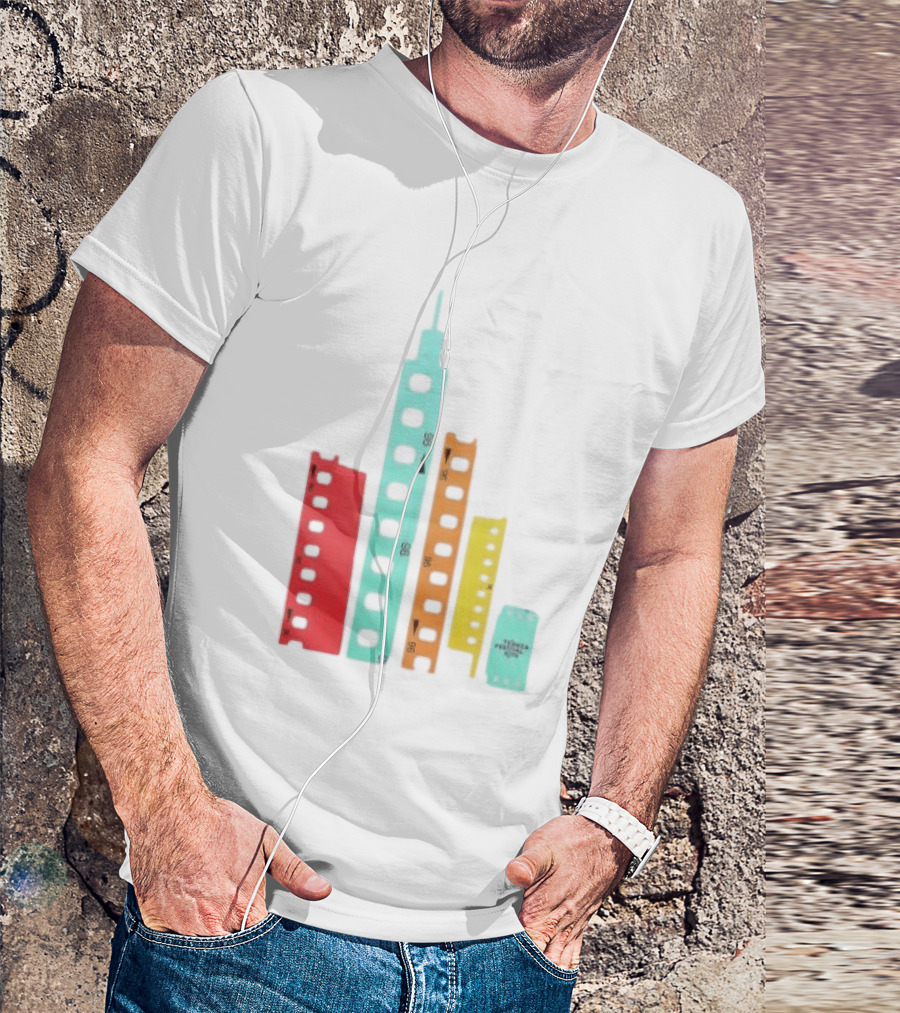 Tribeca Festival Kith 96 Film Reel Skyline New York City Architecture T-Shirt